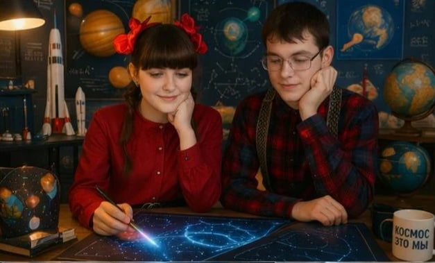 КОСМИЧЕСКИЕ ТАЙНЫ С МАШЕЙ И ВИТЕЙ: СТУДЕНТАМ ОТКРЫВАЮТ НОВЫЕ ГОРИЗОНТЫ!