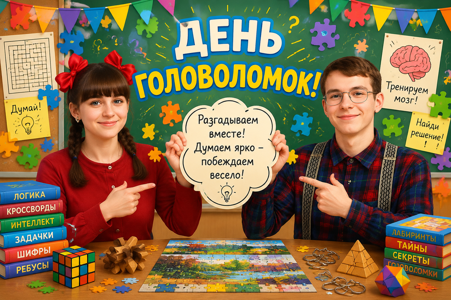 ДЕНЬ ГОЛОВОЛОМКИ: ПРИВЕТ ОТ МАШИ И ВИТИ!