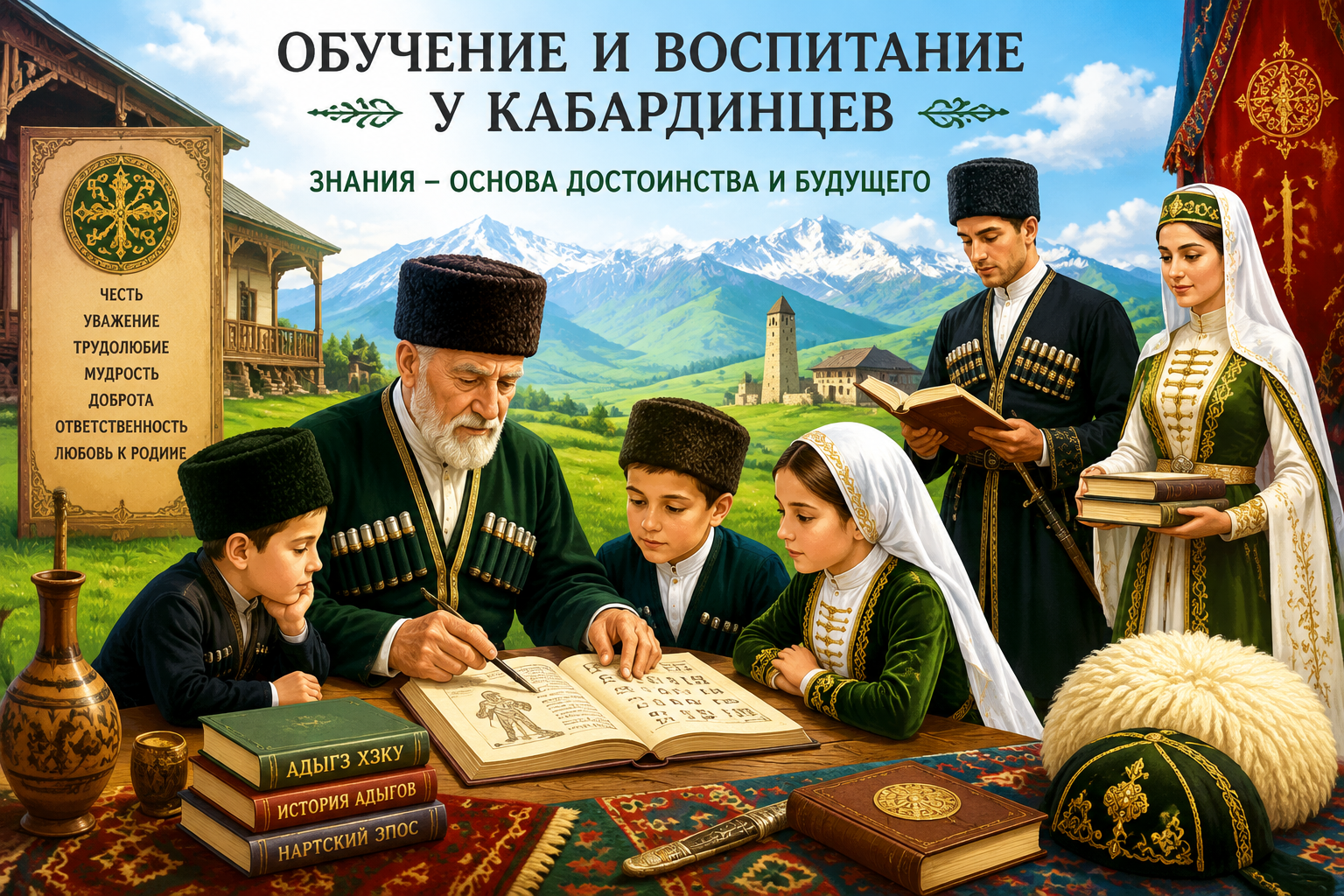 НЕ ТОЛЬКО ДЖИГИТОВКА: КАК УЧИЛИ И ВОСПИТЫВАЛИ ДЕТЕЙ У КАБАРДИНЦЕВ