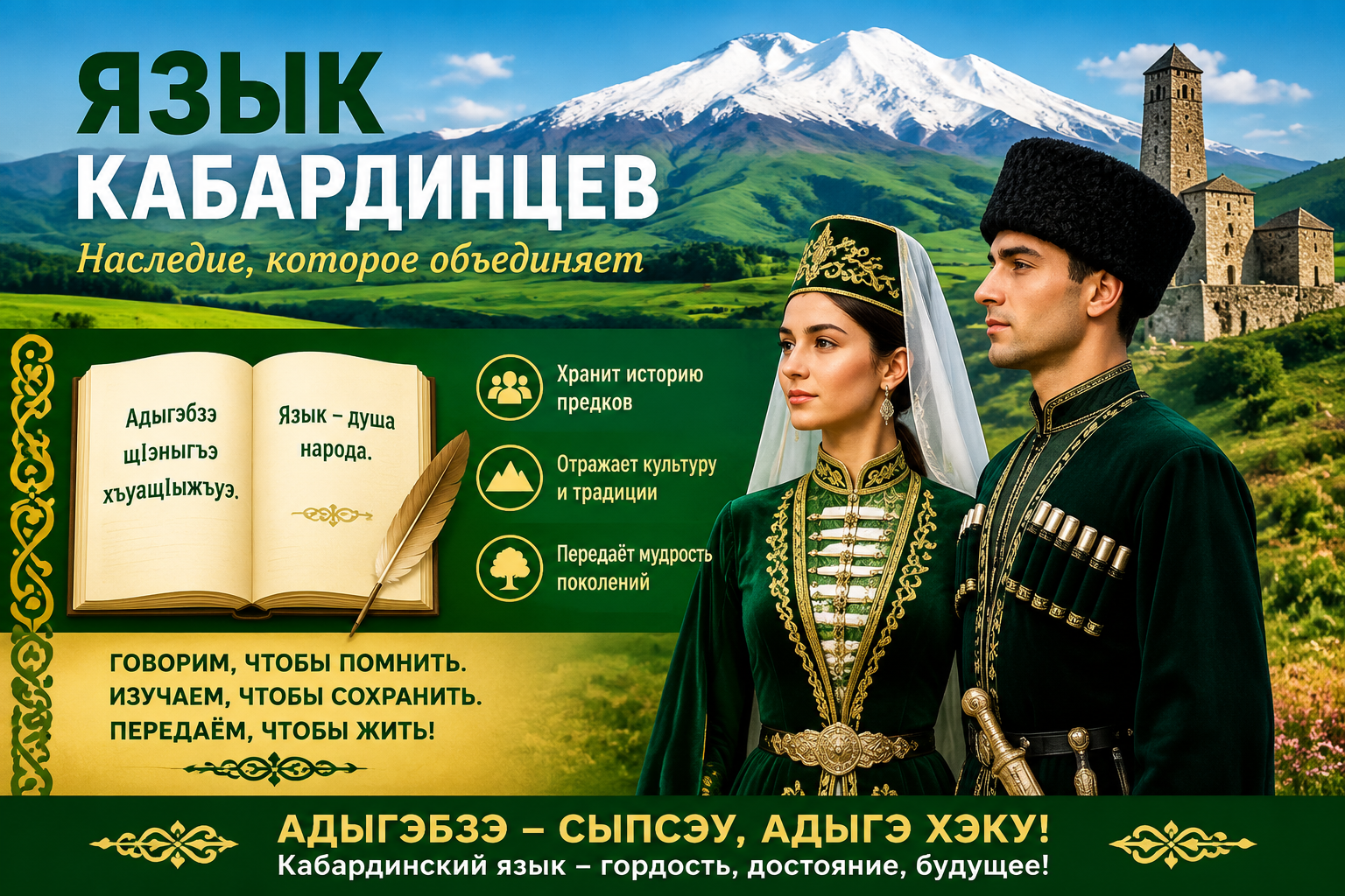 Кабардинский язык: голос древнего народа в современном мире