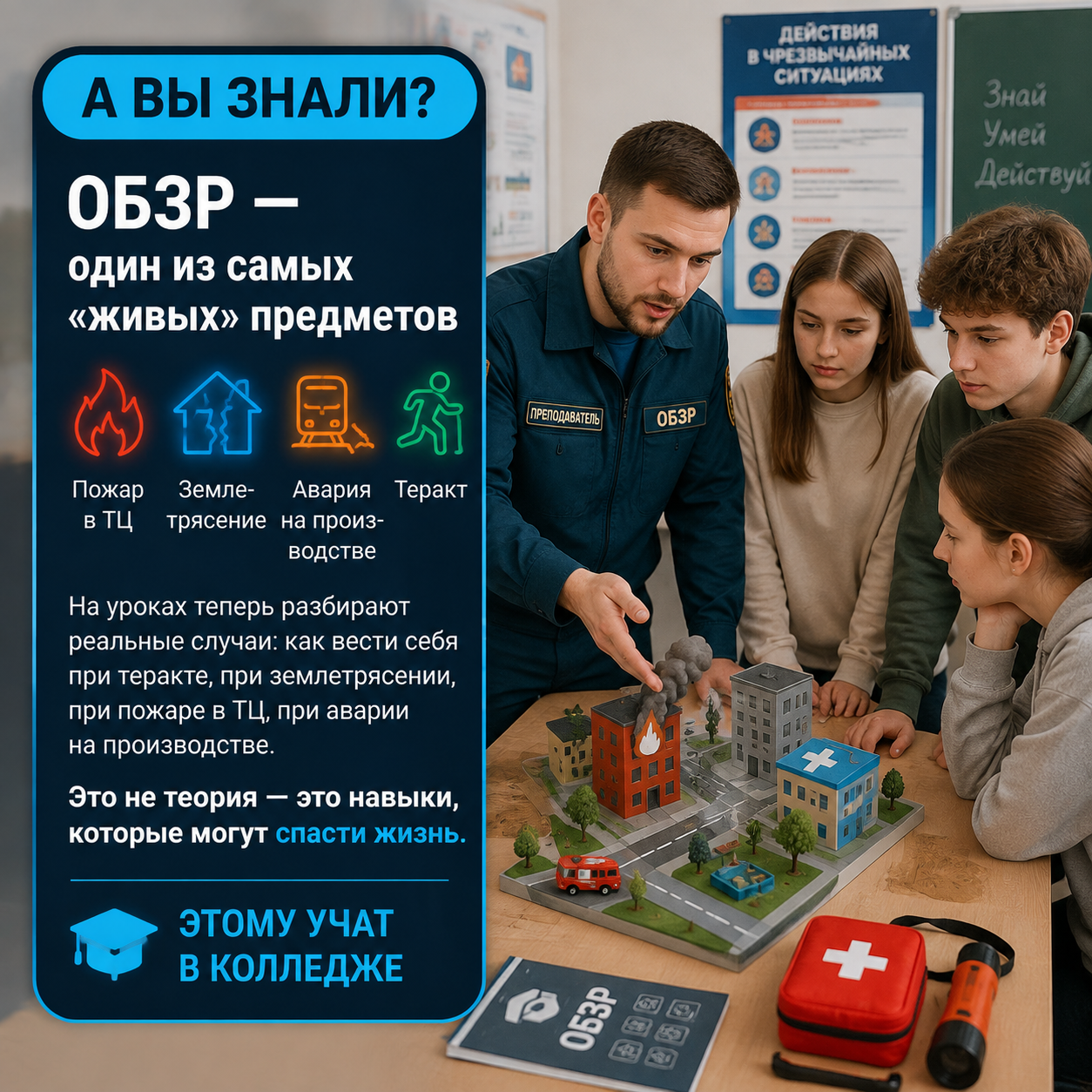 А ВЫ ЗНАЛИ, что современные уроки ОБЗР — это не просто скучная теория?