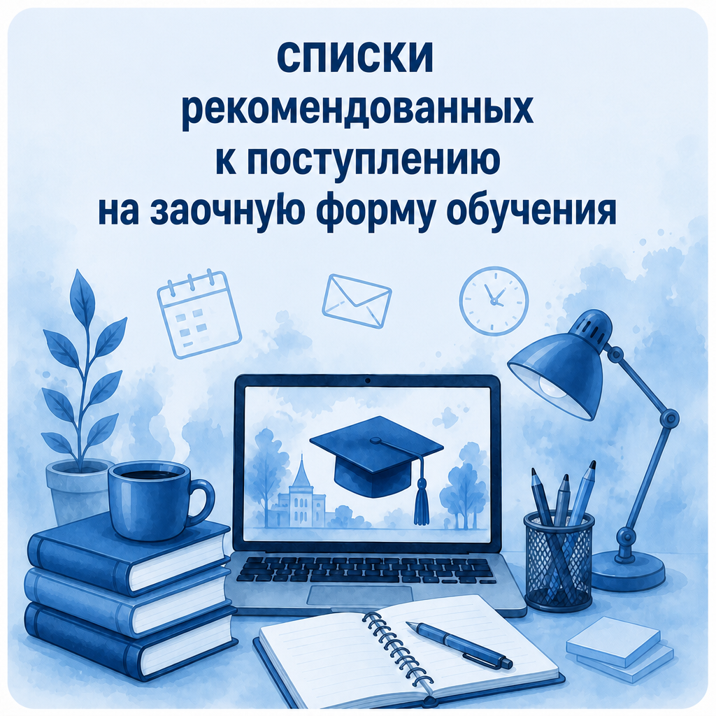 СПИСКИ РЕКОМЕНДОВАННЫХ К ЗАЧИСЛЕНИЮ на ЗАОЧНУЮ форму обучения.